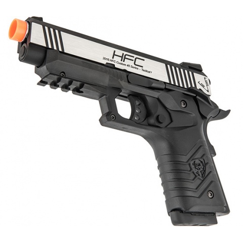 HFC HG-171 Tactical 1911 Gas Blowback Pistol  - SILVER / BLACK