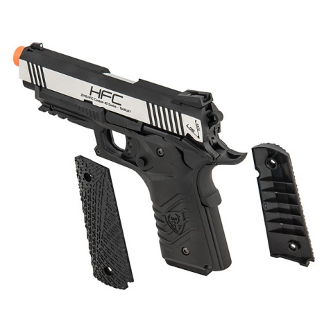 HFC HG-171 Tactical 1911 Gas Blowback Pistol  - SILVER / BLACK