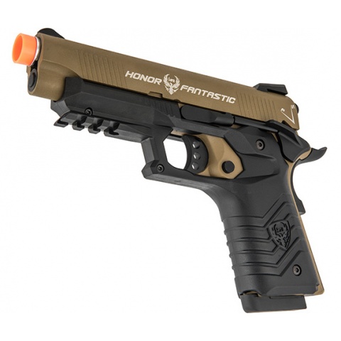 HFC Honor Fantastic 1911 Gas Blowback Pistol - TAN / BLACK