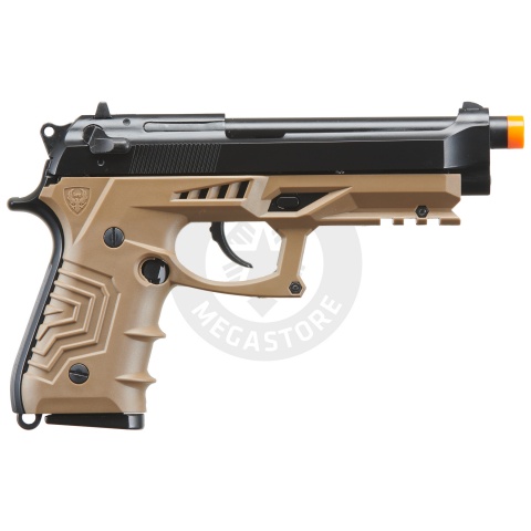HFC Metal M92 Full-Automatic Green Gas Blowback Airsoft Pistol (Color: Black & Dark Earth)