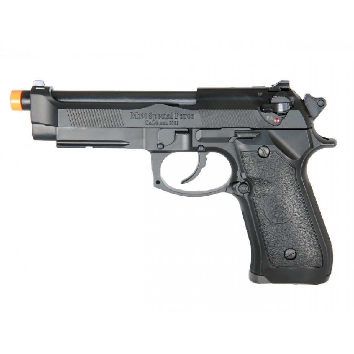 HFC M9 Gas Blowback SemiAuto Airsoft Pistol BLACK Airsoft Megastore