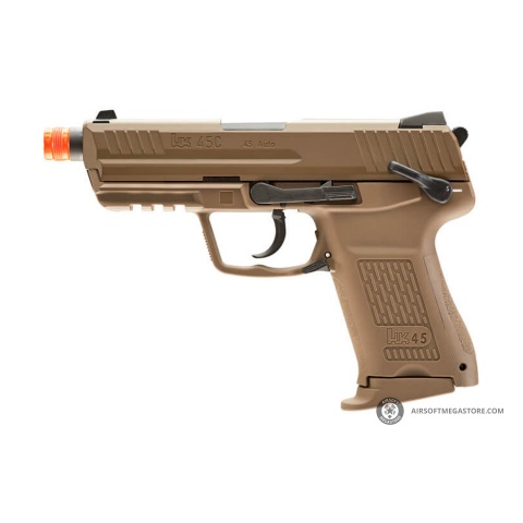 Umarex Heckler & Koch Licensed HK45 Compact Tactical Airsoft GBB Pistol (Color: Flat Dark Earth)