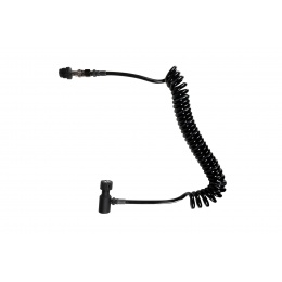 HK Army Coiled Remote Line with Quick Disconnect (Color: Black)