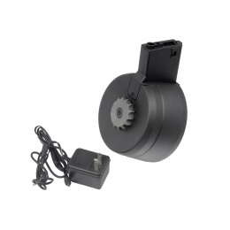 A&K Electric Winding 2000 Round Airsoft M4/M16 Drum Magazine (Color: Black)