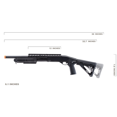 Atlas Custom Works IU-SXR2 Tactical Pump Shotgun w/ Adjustable Stock (Black)