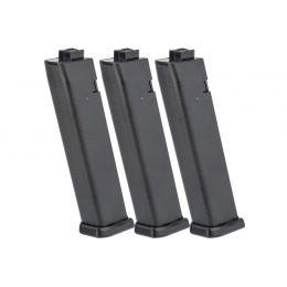 KWA 80 Round Mid-Cap Magazines for QRF MOD.2 Airsoft AEG Pack of 3 (Color: Black)