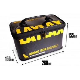 LayLax Medium Size Ammo Box (Color: Black / Yellow)