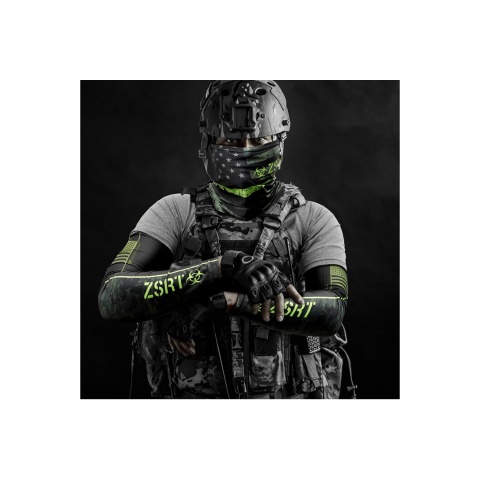 Laylax Zombie Special Response Team (ZSRT) Cool Arm Cover (Color: Black / Zombie Green)
