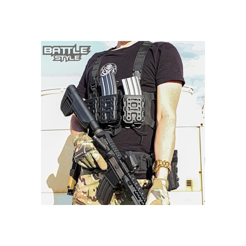 Laylax Compact Minimalist MOLLE Chest Rig (Tan)