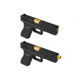 Laylax 2 Way Fixed Non-Recoiling Outer Barrel for Umarex Glock 17 Gen 4 (Color: Gold)