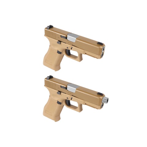 Laylax 2 Way Fixed Non-Recoiling Outer Barrel for Umarex Glock 19X Gen 5 (Color: Silver)