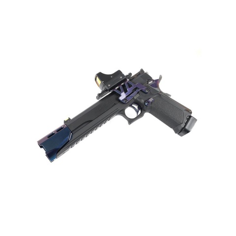Laylax Zanshin Omega Round Trigger for Hi-Capa Gas Blowback Airsoft Pistols (Color: Murasaki Purple)