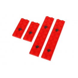Laylax Block M-LOK Rail Cover Set (Color: Red)