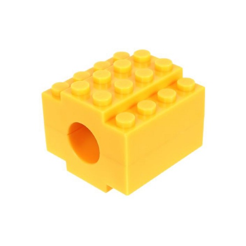 Laylax Block Series 14mm CCW Flash Hider (Color: Yellow)