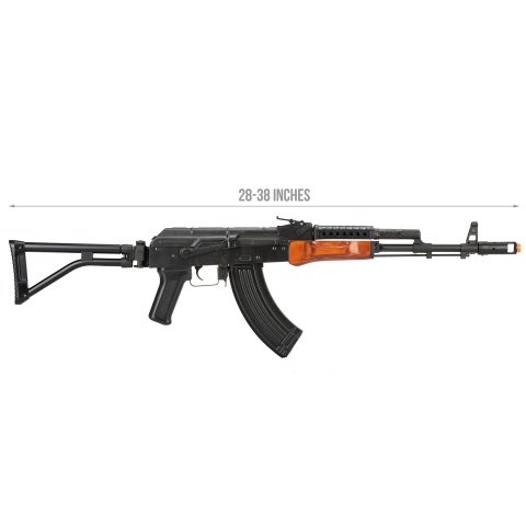 LCT Airsoft G-03 NV Full Metal AEG with Real Wood & Side Folding Stock (Black & Wood)