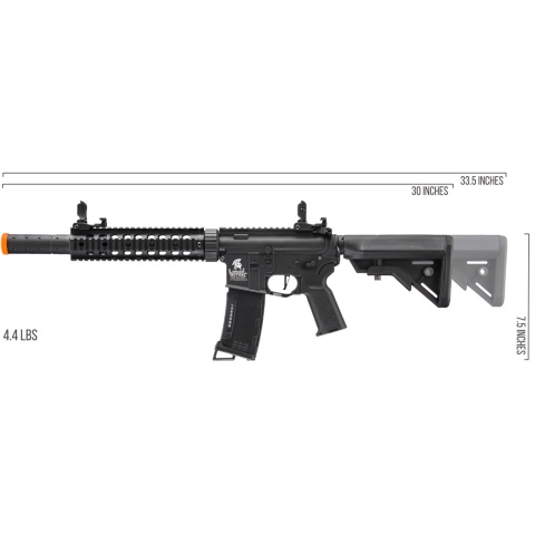 Lancer Tactical Gen 3 Nylon Polymer M4 SD AEG Airsoft Rifle with Mock Suppressor (Color: Black)