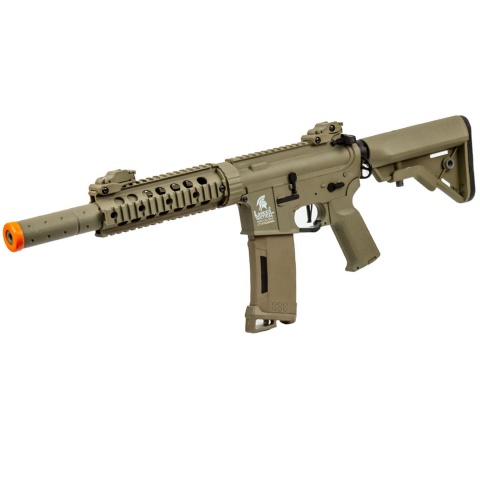 Lancer Tactical Gen 3 M4 Carbine SD AEG Airsoft Rifle with Mock Suppressor (Color: Tan)
