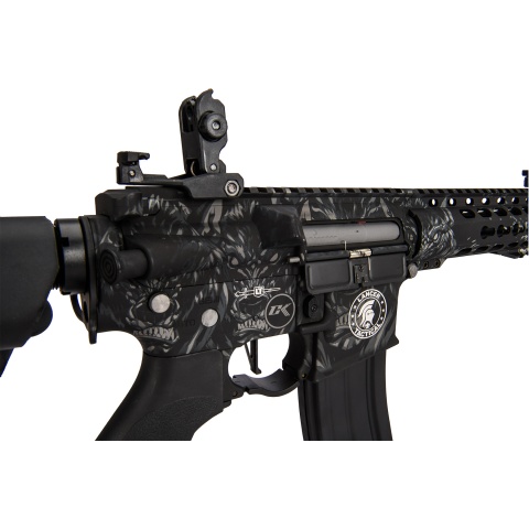 Lancer Tactical LT-19 M4 Carbine ProLine Airsoft AEG [High FPS] (Black w/ Wolfpack Laser Engraving)