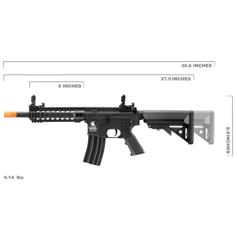 Lancer Tactical LT-24B Gen 2 CQB M4 AEG Rifle - Black (Battery and Charger Included)