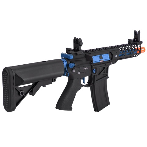 Lancer Tactical Low FPS Enforcer Needletail Skeleton M4 Airsoft Rifle  (Color: Black and Navy Blue)
