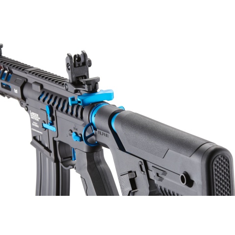 Lancer Tactical Low FPS Enforcer Needletail Skeleton M4 Airsoft Rifle (Color: Black & Navy Blue)
