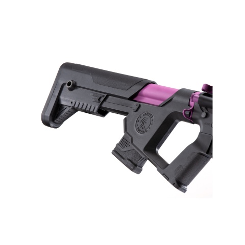 Lancer Tactical Low FPS Enforcer Needletail Skeleton M4 AEG Rifle with Alpha Stock (Color: Black & Purple)