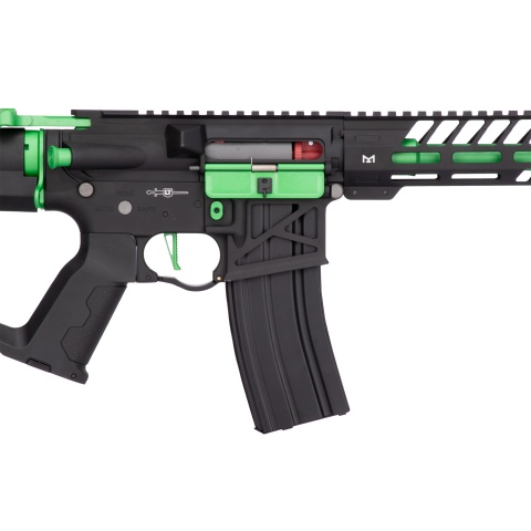 Lancer Tactical Enforcer NEEDLETAIL Skeleton AEG [Low FPS] w/ Alpha Stock (BLACK/GREEN)