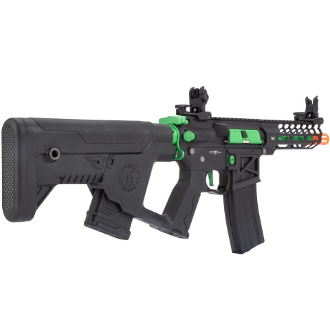Lancer Tactical Enforcer NEEDLETAIL Skeleton AEG [Low FPS] w/ Alpha Stock (BLACK/GREEN)