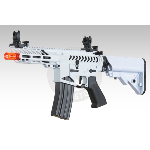 Lancer Tactical Low FPS Enforcer Needletail Skeleton M4 Airsoft Rifle (Color: White and Black)