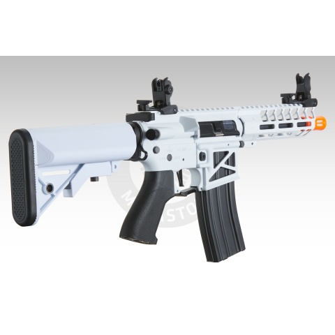 Lancer Tactical Low FPS Enforcer Needletail Skeleton M4 Airsoft Rifle (Color: White and Black)