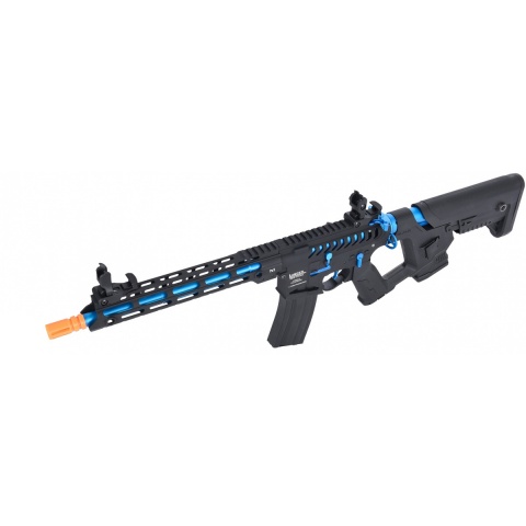 Lancer Tactical Enforcer BLACKBIRD Skeleton AEG w/ Alpha Stock [LOW FPS] - BLACK/BLUE
