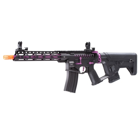 Lancer Tactical [Low FPS] Enforcer Blackbird Skeleton AEG w/ Alpha Stock (Color: Black and Purple)