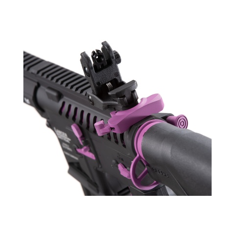 Lancer Tactical Enforcer Blackbird Skeleton AEG w/ Alpha Stock (Color: Black & Purple)