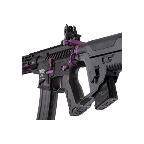 Lancer Tactical [Low FPS] Enforcer Blackbird Skeleton AEG w/ Alpha Stock (Color: Black and Purple)