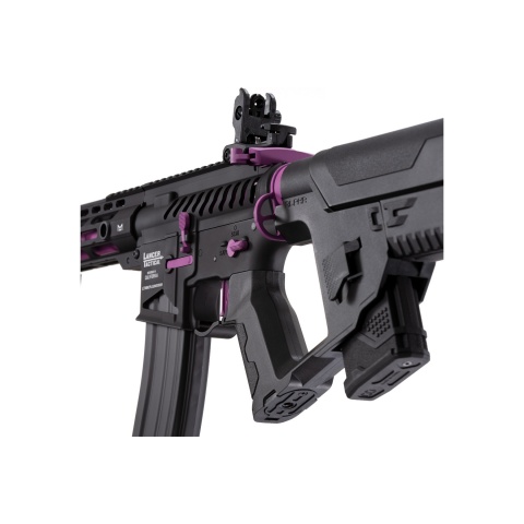 Lancer Tactical Enforcer Blackbird Skeleton AEG w/ Alpha Stock (Color: Black & Purple)