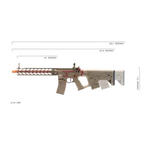 Lancer Tactical Enforcer Night Wing Skeleton AEG w/ Alpha Stock (Tan)