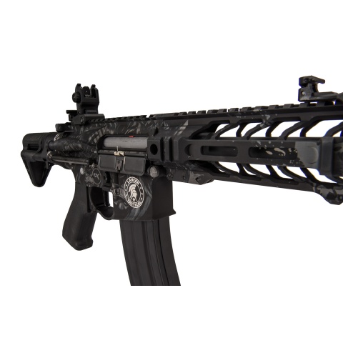 Lancer Tactical ProLine Battle Hawk PDW Airsoft AEG [Low FPS] (Black w/ Wolfpack Laser Engraving)