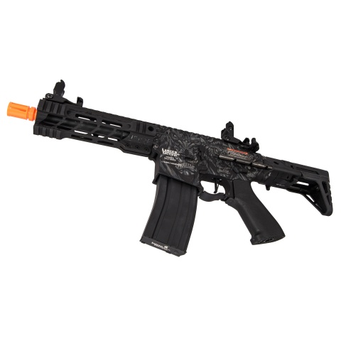 Lancer Tactical ProLine Battle Hawk PDW Airsoft AEG [Low FPS] (Black w/ Wolfpack Laser Engraving)