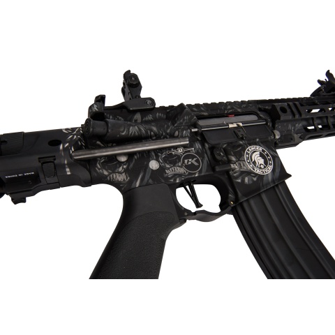 Lancer Tactical ProLine Battle Hawk PDW Airsoft AEG [Low FPS] (Black w/ Wolfpack Laser Engraving)