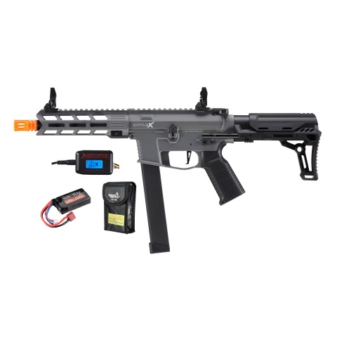 Lancer Tactical LT-35-G2 Bundle with Battery and Charger (Color: Gray)