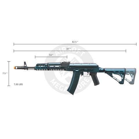 Lancer Tactical AK74 Full Metal Rifle w/ 10.5 inch M-LOK Handguard (Cerakote Color: Stringray)