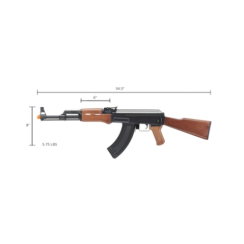 Lancer Tactical Airsoft Full Metal AK-47 AEG w/ Battery & Charger (Color: Black / Wood)