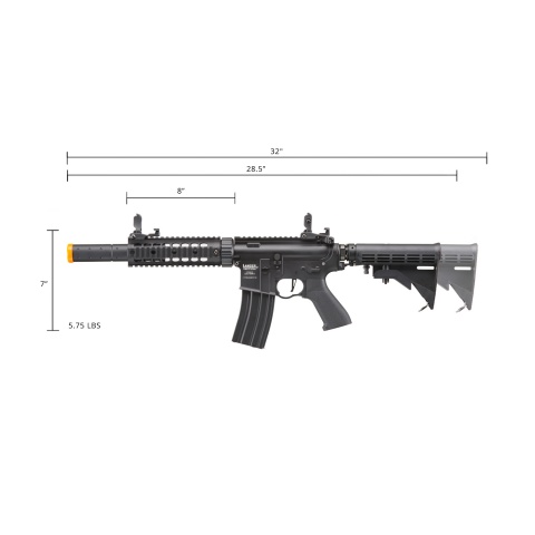 Lancer Tactical Full Metal Legion HPA SD Carbine Airsoft Rifle w/ External Tank (Color: Black)  