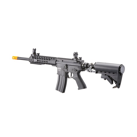 Lancer Tactical Full Metal Legion HPA KeyMod M4 Carbine Airsoft Rifle w/ Stock Mounted Tank (Color: Black) - 