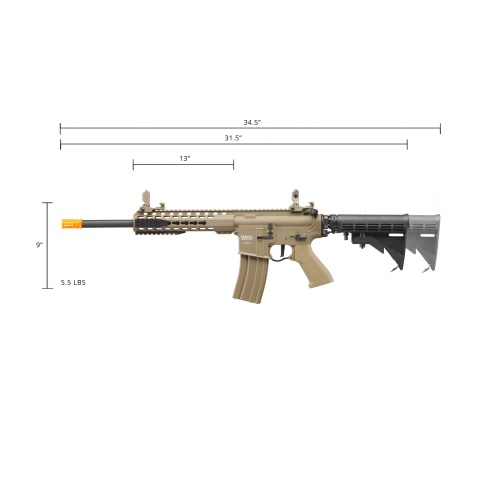 Lancer Tactical Full Metal Legion HPA KeyMod M4 Carbine Airsoft Rifle w/ External Tank (Color: Tan)