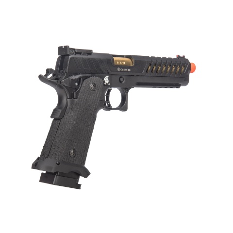 Lancer Tactical Knightshade Gold Barrel Hi-Capa Gas Blowback Airsoft Pistol (Color: Black & Gold)