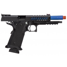 Lancer Tactical Knightshade Hi-Capa Gas Blowback Airsoft Pistol (Color: Black / Blue)