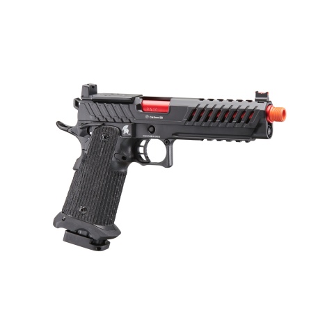 Lancer Tactical Knightshade Hi-Capa Gas Blowback Airsoft Pistol w/ Red Dot Mount (Color: Red)