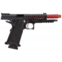 Lancer Tactical Knightshade Hi-Capa Gas Blowback Airsoft Pistol (Color: Black & Red)