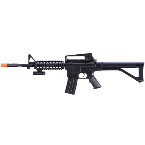 UK Arms M-16A Spring Powered Rifle with 2 Magazines and 2 Stocks (Color: Black)